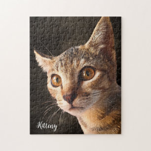 Cat Photo Afbeelding Gepersonaliseerde Sjabloon Legpuzzel