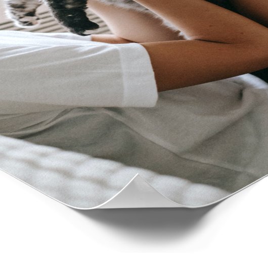 Cat Photo Collage Monogrammed Poster (Hoek)