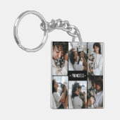 Cat Photo Collage Monogrammed Sleutelhanger (Voorkant Links)