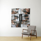 Cat Photo Collage Monogrammed Wandkleed (In Situ (horizontaal))