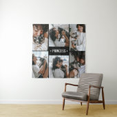 Cat Photo Collage Monogrammed Wandkleed (In situ)