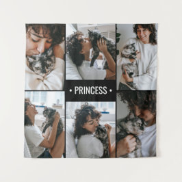 Cat Photo Collage Monogrammed Wandkleed