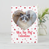 Cat Photo Custom Valentijnsdag Kaart (Staand voorkant)
