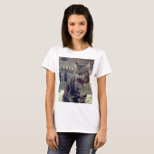 Cat Photo Dames Basic T-shirt, Wit T-shirt (Voorkant volledig)
