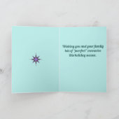 Cat Photo Fractal Tree Black Folded Holiday Card Feestdagen Kaart (Binnen)