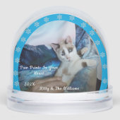 Cat Photo Name Blue Customize Sneeuwbol (Voorkant)