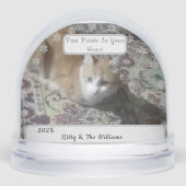 Cat Photo Name Keepsake Customize  Sneeuwbol (Voorkant)