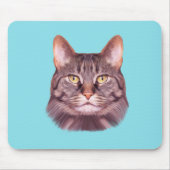 Cat Photo Portrait Muismat (Voorkant)