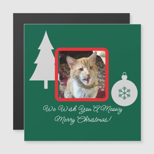 Cat Photo Text Customizable, Christmas,  (Voorkant / Achterkant)