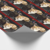 Cat Photo Text, Customize, Happy New Year 20XX,  Cadeaupapier (Hoek)