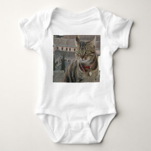 Cat Photography Baby Jersey Bodysuit, White Romper