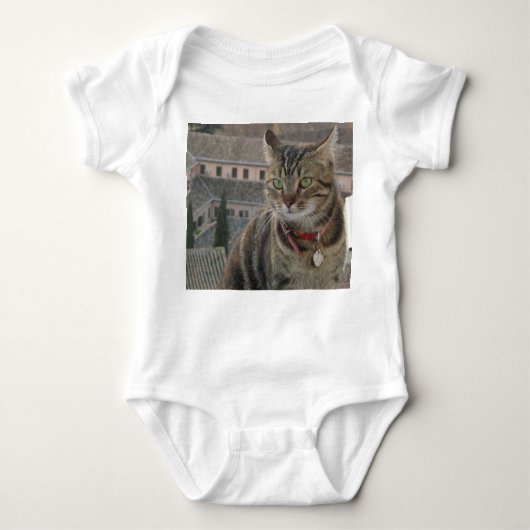 Cat Photography Baby Jersey Bodysuit, White Romper (Voorkant)