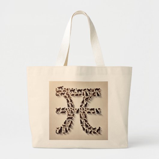 Cat Pi Grote Tote Bag (Voorkant)