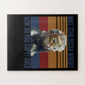 Cat Pilot Mike Echo Oscar Whisky Costume Gift Legpuzzel (Horizontaal)