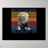 Cat Pilot Mike Echo Oscar Whisky Costume Gift Poster (Voorkant)