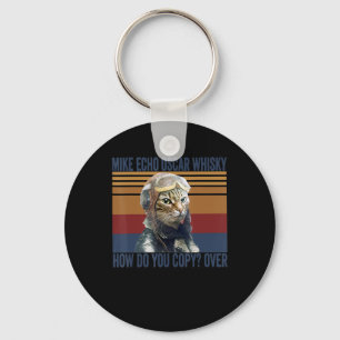 Cat Pilot Mike Echo Oscar Whisky Costume Gift Sleutelhanger