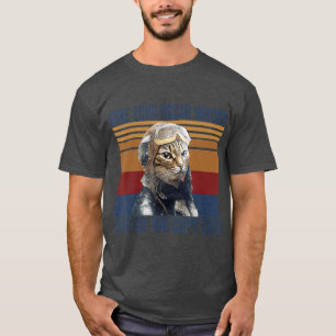Cat Pilot Mike Echo Oscar Whisky Hoe kopieer je T-shirt