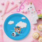 Cat Pilot Papieren Bordje (Feest)