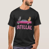 CAT PINK CADDY CLASSIC CAR T-SHIRT (Voorkant)