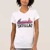 CAT PINK CADDY CLASSIC CAR  T-Shirts (Voorkant)