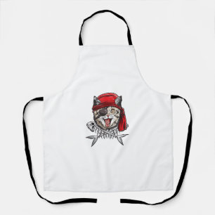 Cat Pirate Boys Mannen Jolly Roger Flag Skull en C Schort