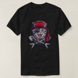 Cat Pirate Funny Cat Pirate Gift Captain Cat T-shirt
