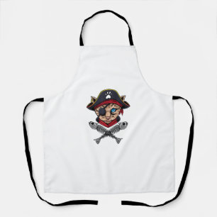 Cat Pirate Jolly Roger Flag Skull and Crossbones T Schort