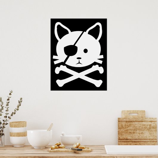 Cat Pirate Poster (Keuken)