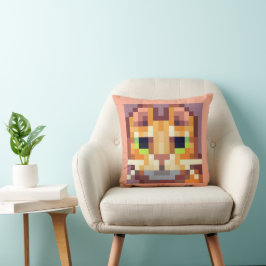 Cat, Pixel Art, pixelart Kussen