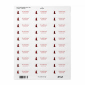 Cat Plaid Check Silhouette Retouradres Etiket (Full Sheet)