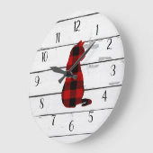 Cat Plaid Rustieke Scheepswerf Boerderij Decor Grote Klok (Hoek)