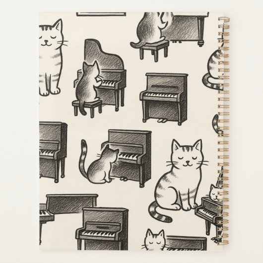 Cat Planner on the Piano (Achterkant)