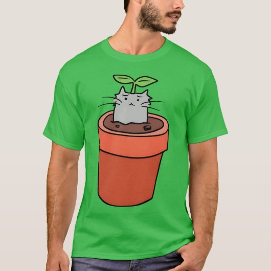 Cat Planter meisje T-shirt (Voorkant)