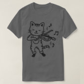 Cat play Violin T-shirt (Design voorkant)
