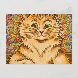 Cat Playing a Piano by Louis Wai Briefkaart