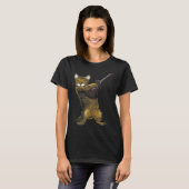 Cat Playing Acoustic Guitar Musician T-shirt (Voorkant volledig)