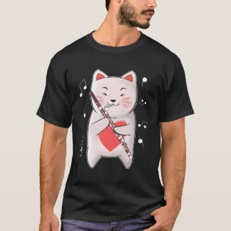 Cat Playing Bassoon Woodwind Instrument Orchestra T-shirt