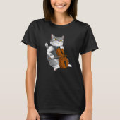Cat Playing Cello Violin musical instrument   T-shirt (Voorkant)