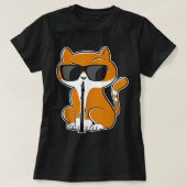 Cat Playing Clarinet Kitty Marching Band Clarinet  T-shirt (Design voorkant)