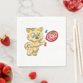 Cat Playing Darts Servet (Insitu)