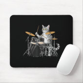 Cat Playing Drums Drumset Drumkit Drumming Drum Dr Muismat (Met muis)