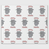 Cat Playing Flute Fanatic Funny Music Lover Cadeaupapier (Vlak)