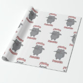 Cat Playing Flute Fanatic Funny Music Lover Cadeaupapier (Uitgerold)