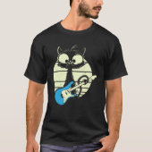 Cat Playing Guitar Guitarist Cat T-shirt (Voorkant)