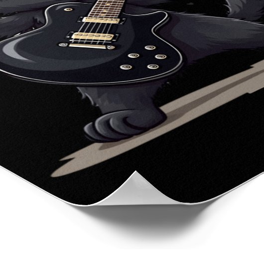 Cat Playing Guitar Rock And Roll Rock Star Funny  Poster (Hoek)