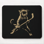 Cat Playing Ice Hockey  Muismat (Voorkant)