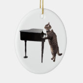 Cat Playing Piano Keramisch Ornament (Rechts)