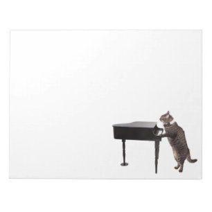 Cat Playing Piano Notitieblok