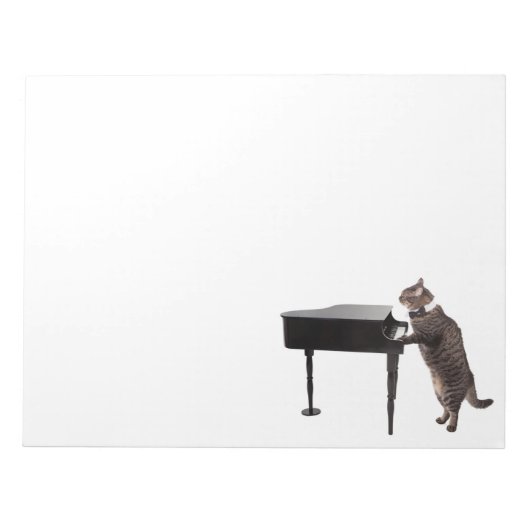 Cat Playing Piano Notitieblok (Voorkant)