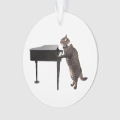 Cat Playing Piano Ornament (voorkant)
